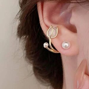 3for$20 NEW Flower & Faux Pearl Decor Earring Jackets